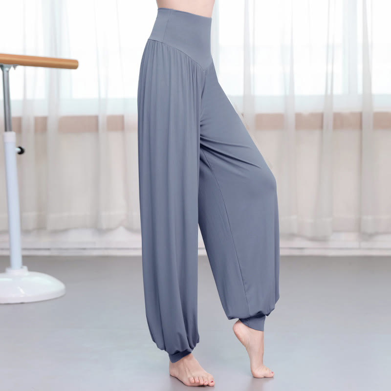 Mythstone Plain Color Loose Modal Yoga Dance Harem Pants