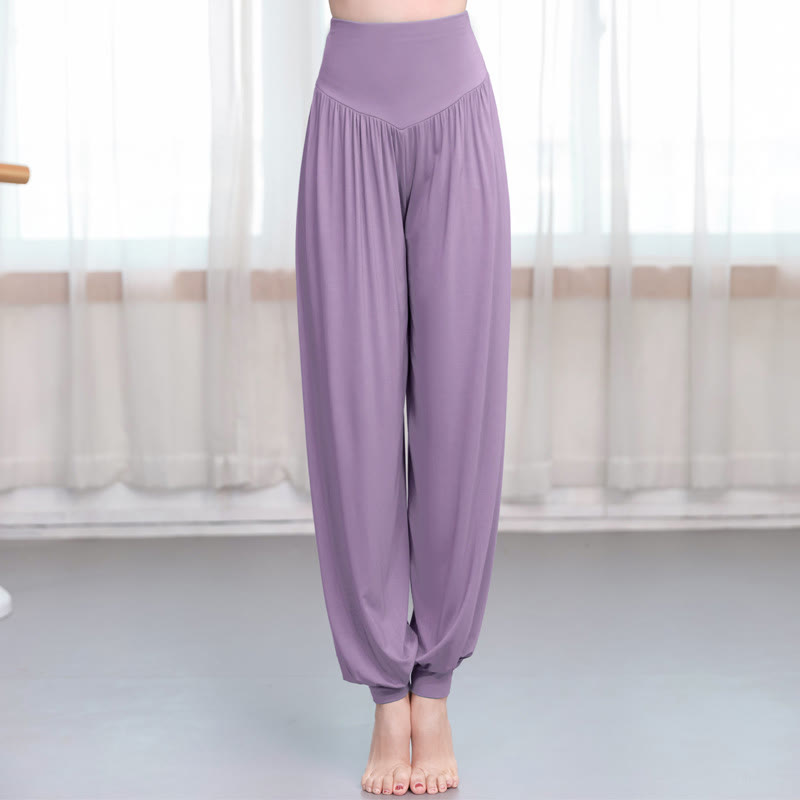 Mythstone Plain Color Loose Modal Yoga Dance Harem Pants