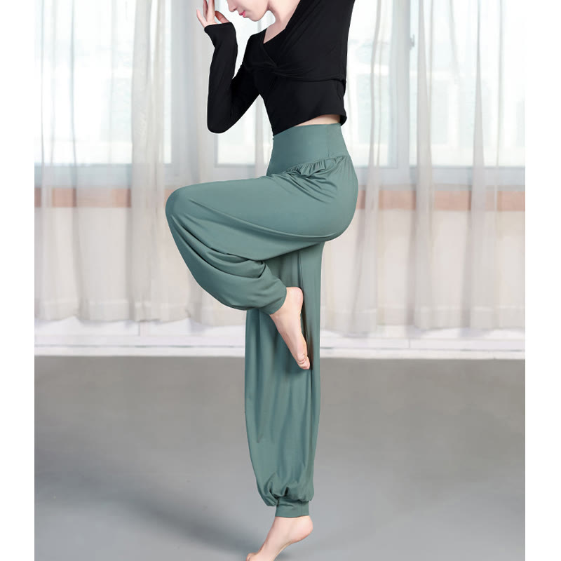 Mythstone Plain Color Loose Modal Yoga Dance Harem Pants