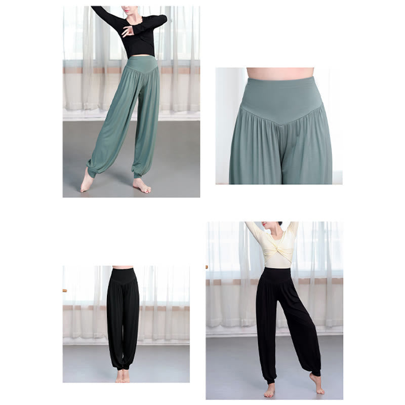 Mythstone Plain Color Loose Modal Yoga Dance Harem Pants