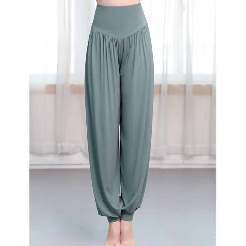 Mythstone Plain Color Loose Modal Yoga Dance Harem Pants