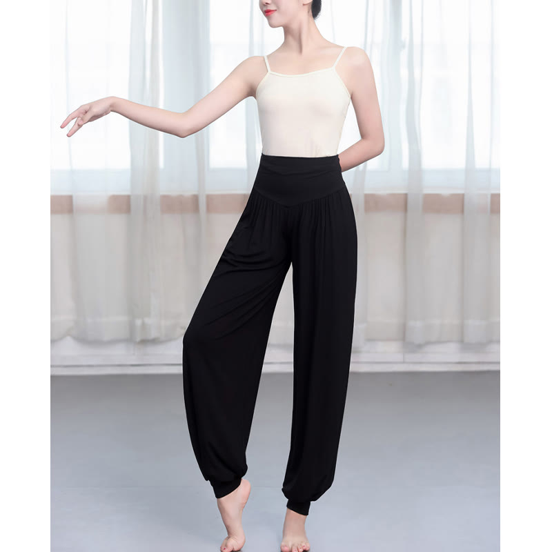 Mythstone Plain Color Loose Modal Yoga Dance Harem Pants