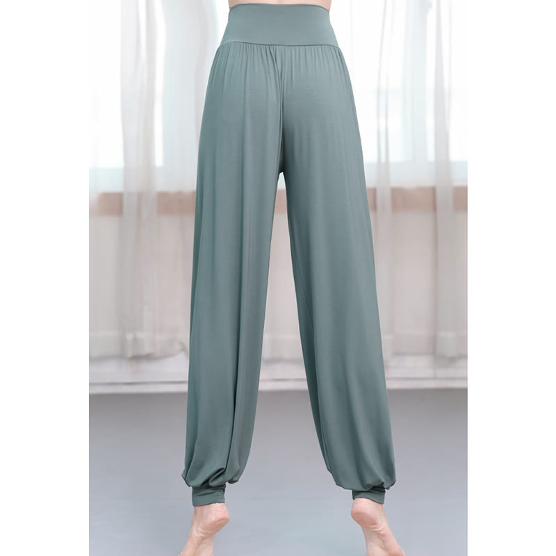 Mythstone Plain Color Loose Modal Yoga Dance Harem Pants