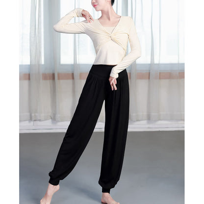 Mythstone Plain Color Loose Modal Yoga Dance Harem Pants