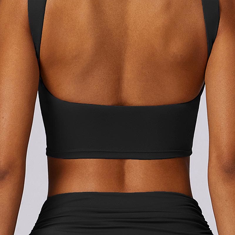 Mythstone Sleeveless Backless Strap Tank Top Bra Flared Pants Sports Fitness Yoga