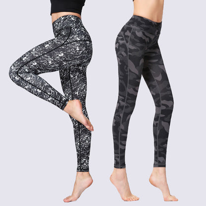 Mythstone Camo Print Sports Fitness Yoga High Waist Leggings Women's Yoga Pants