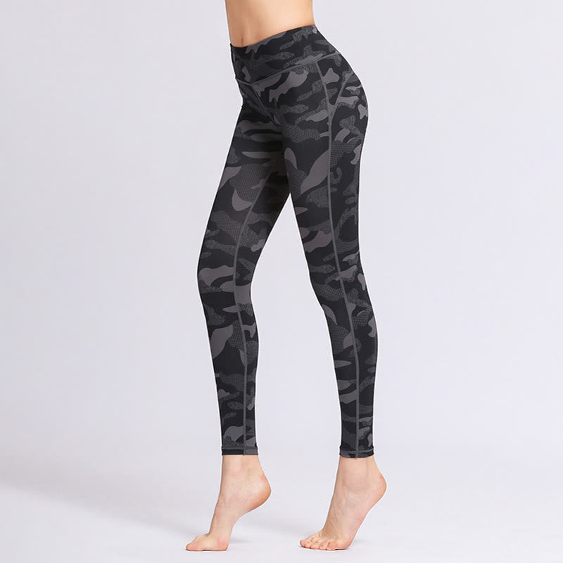 Mythstone Camo Print Sports Fitness Yoga High Waist Leggings Women's Yoga Pants