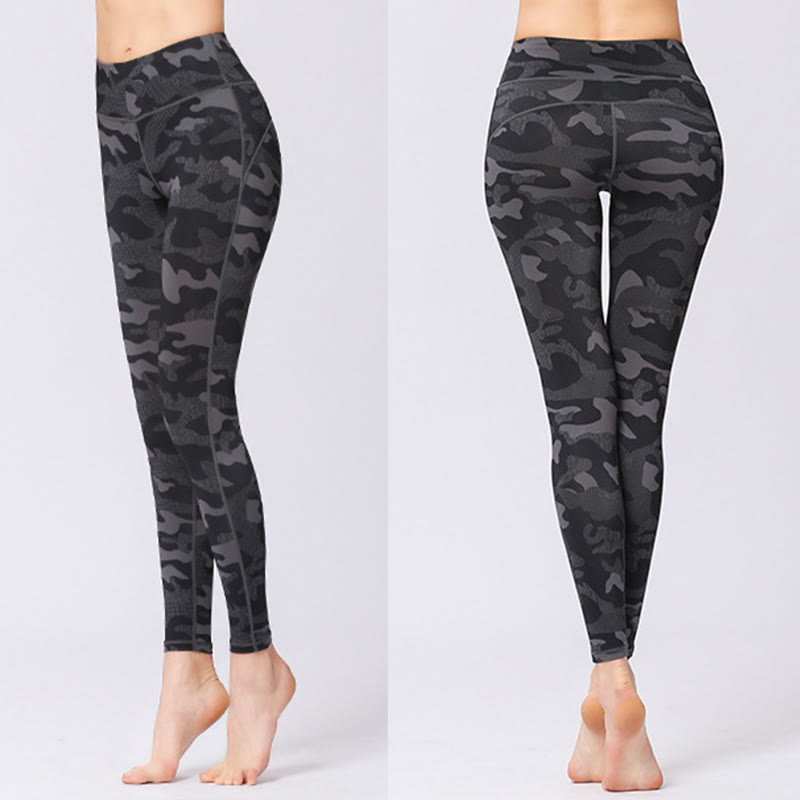 Mythstone Camo Print Sports Fitness Yoga High Waist Leggings Women's Yoga Pants