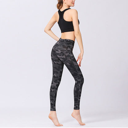 Mythstone Camo Print Sports Fitness Yoga High Waist Leggings Women's Yoga Pants