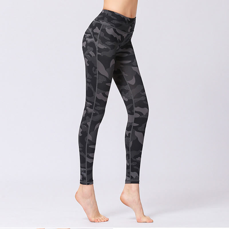 Mythstone Camo Print Sports Fitness Yoga High Waist Leggings Women's Yoga Pants