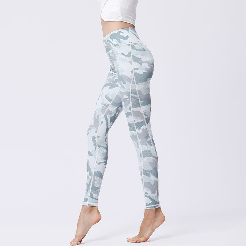 Mythstone Camo Print Sports Fitness Yoga High Waist Leggings Women's Yoga Pants