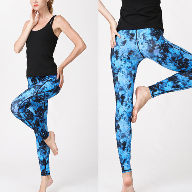 Mythstone Camo Print Sports Fitness Yoga High Waist Leggings Women's Yoga Pants