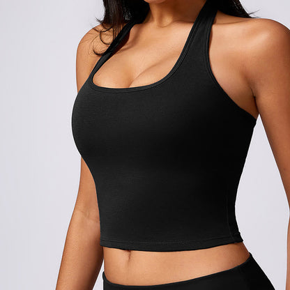 Top corto con cuello halter y pantalones acampanados de Mythstone para deportes, fitness y yoga 