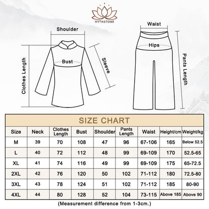 Mythstone Dragon Pattern Tang Suit Hanfu Traditional Uniform Short Sleeve Top Pants Clothing Men's Set