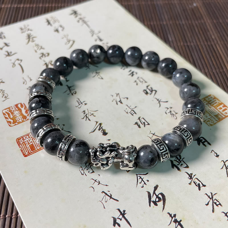 Mythstone Black Glitter Stone PiXiu Power Bracelet