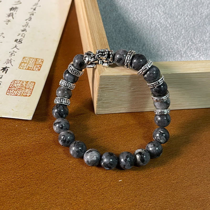 Mythstone Black Glitter Stone PiXiu Power Bracelet