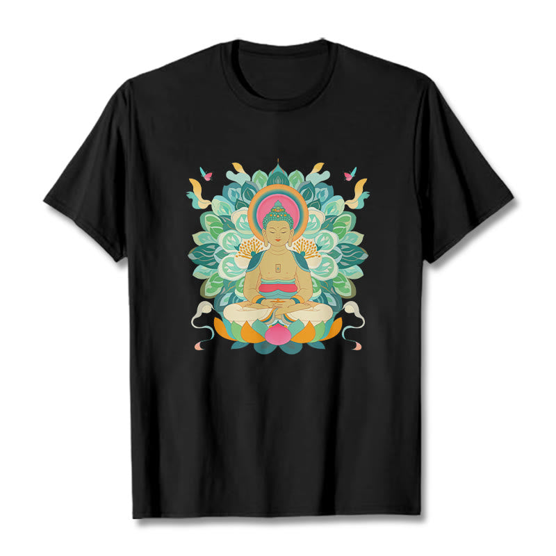 Mythstone Butterfly Lotus Buddha-Inspired Tee T-shirt