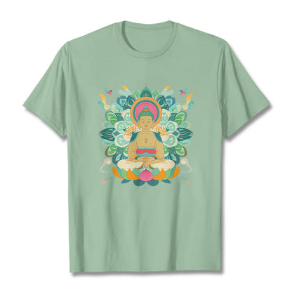 Mythstone Butterfly Lotus Buddha-Inspired Tee T-shirt