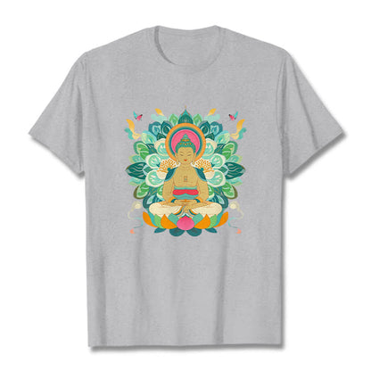 Mythstone Butterfly Lotus Buddha-Inspired Tee T-shirt