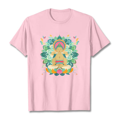 Mythstone Butterfly Lotus Buddha-Inspired Tee T-shirt