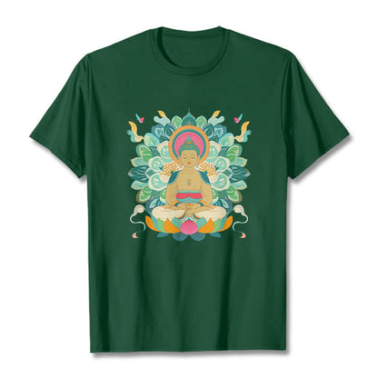 Mythstone Butterfly Lotus Buddha-Inspired Tee T-shirt