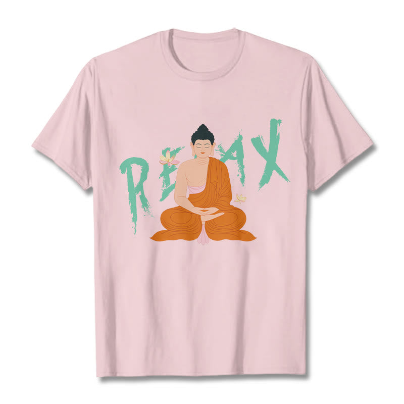 Camiseta con diseño de Buda de loto RELAX de Mythstone 