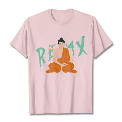 Camiseta con diseño de Buda de loto RELAX de Mythstone 