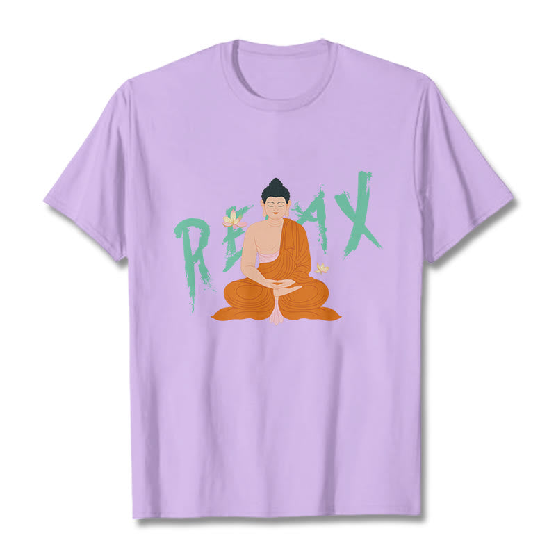 Camiseta con diseño de Buda de loto RELAX de Mythstone 