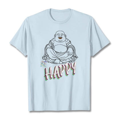 Mythstone BE HAPPY Laughing Buddha Tee T-shirt