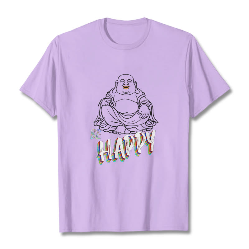 Mythstone BE HAPPY Laughing Buddha Tee T-shirt