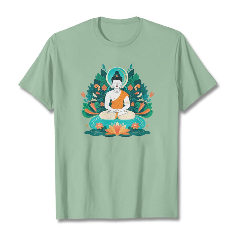 Mythstone Flower Grass Lotus Bodhisattva Tee T-shirt