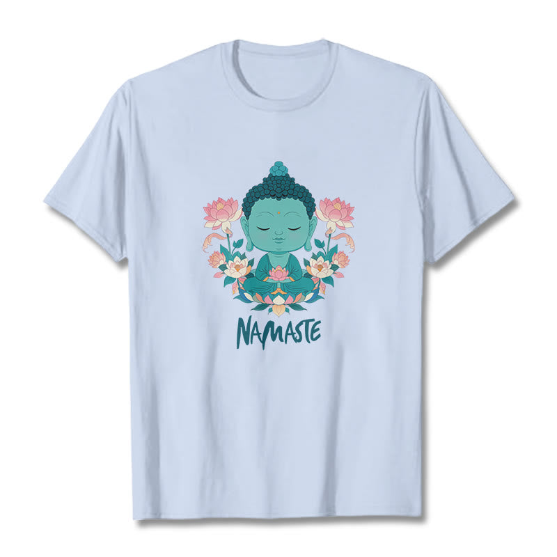 Mythstone NAMASTE Buddha Lotus Meditation Tee T-shirt