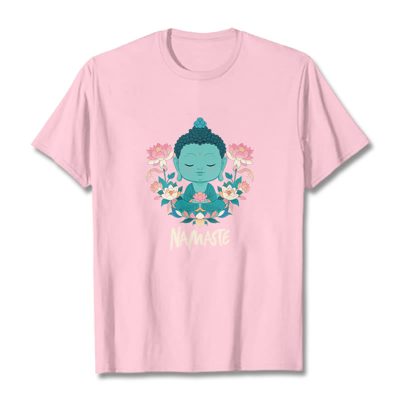 Mythstone NAMASTE Buddha Lotus Meditation Tee T-shirt