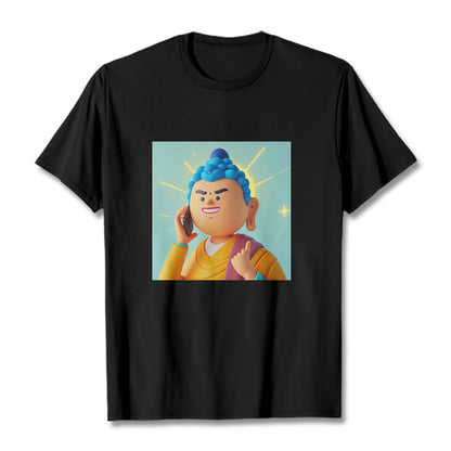 Mythstone Funny Cartoon Buddha Tee T-shirt