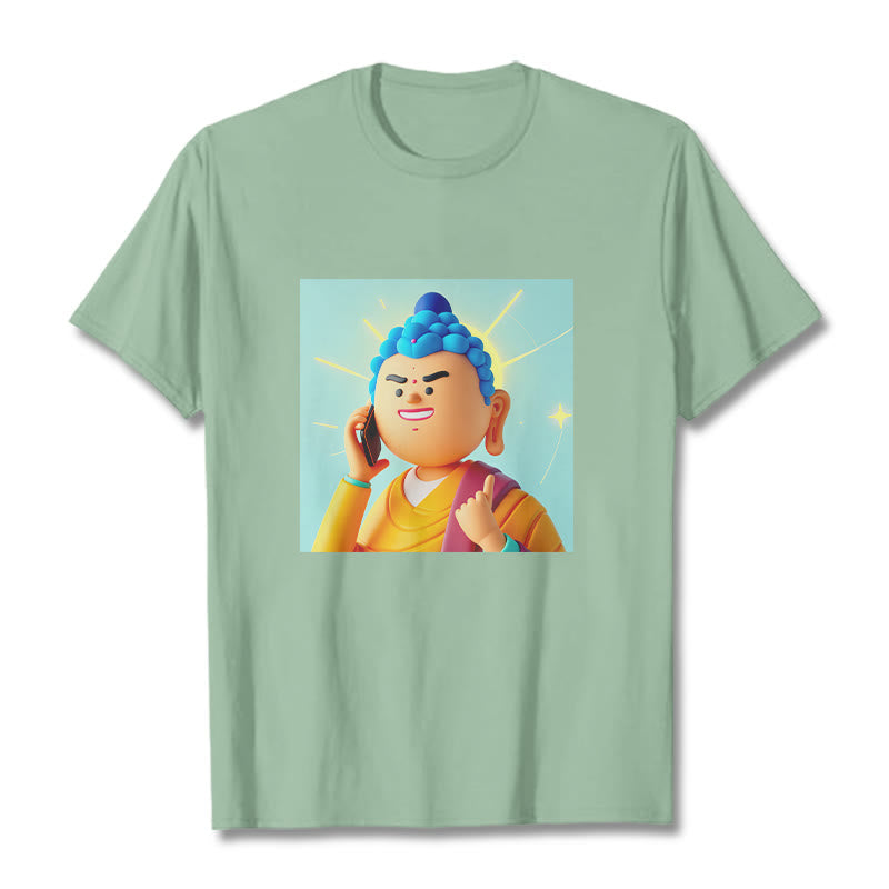 Mythstone Funny Cartoon Buddha Tee T-shirt