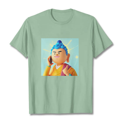 Mythstone Funny Cartoon Buddha Tee T-shirt