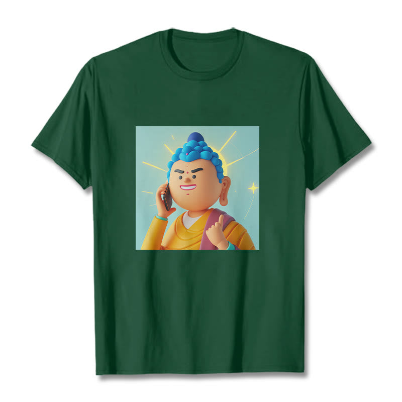 Mythstone Funny Cartoon Buddha Tee T-shirt