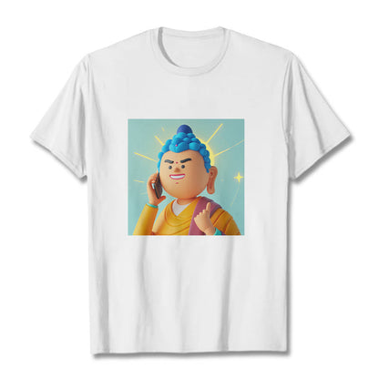 Mythstone Funny Cartoon Buddha Tee T-shirt