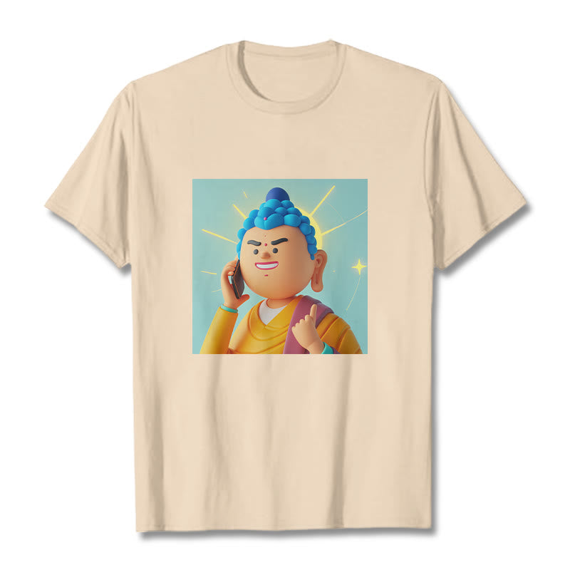 Mythstone Funny Cartoon Buddha Tee T-shirt