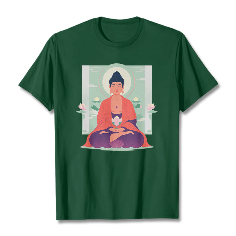 Mythstone Lotus Meditation Buddha Tee T-shirt