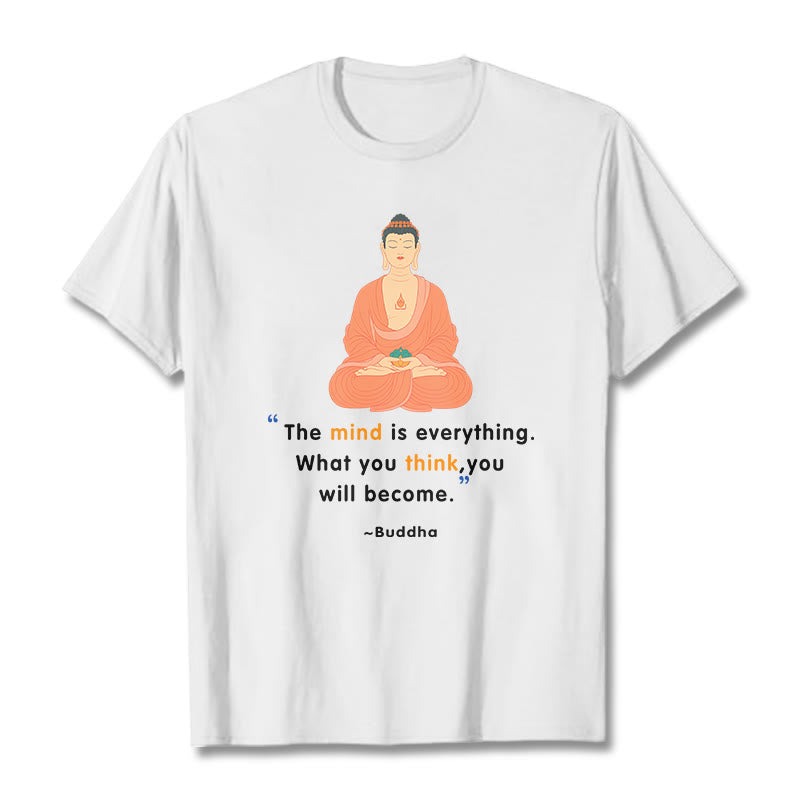 Camiseta de Buda de meditación La mente lo es todo de Mythstone 