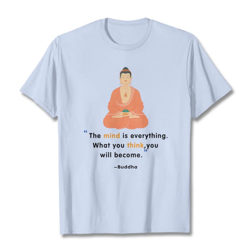 Camiseta de Buda de meditación La mente lo es todo de Mythstone 