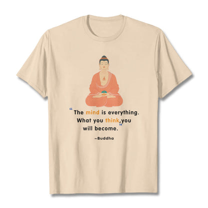 Camiseta de Buda de meditación La mente lo es todo de Mythstone 