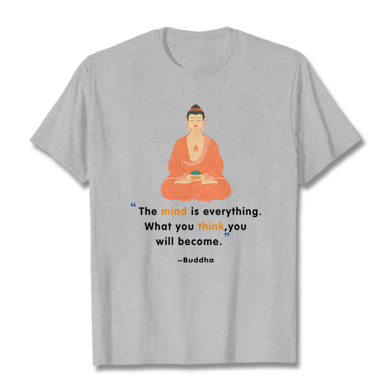 Camiseta de Buda de meditación La mente lo es todo de Mythstone 