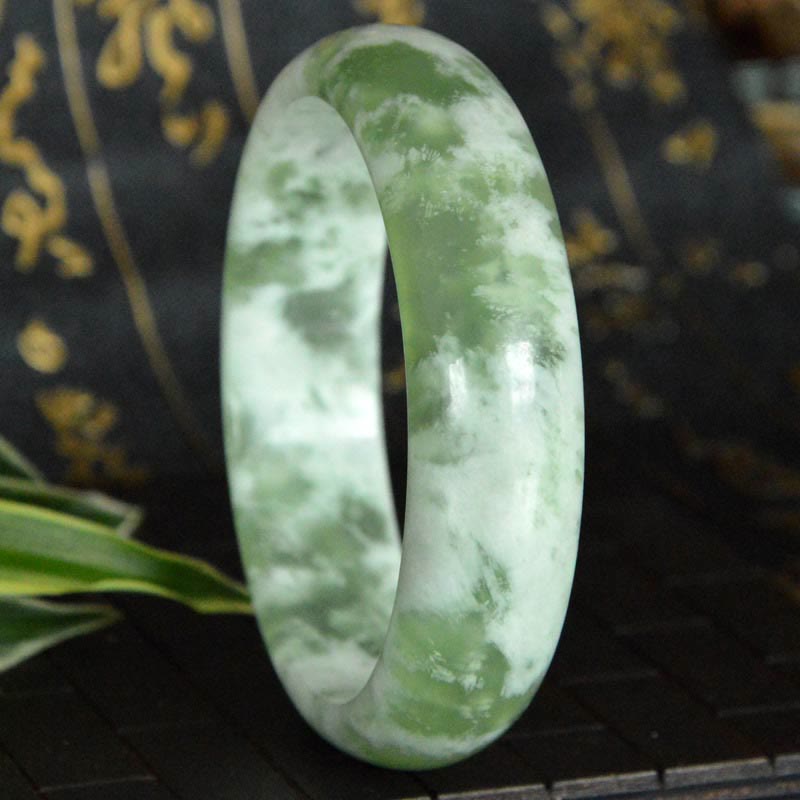 Pulsera de jade natural Mythstone para la suerte y la prosperidad 