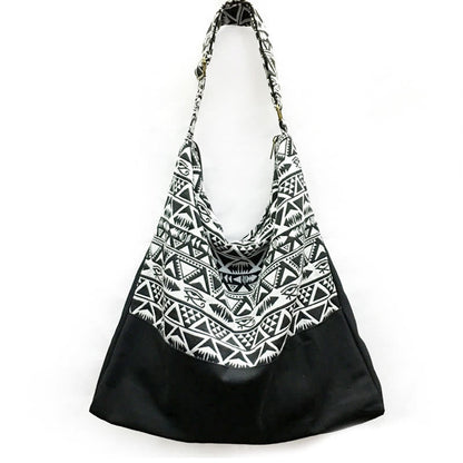 Mythstone Cotton Triangle Pattern Crossbody Bag Shoulder Bag