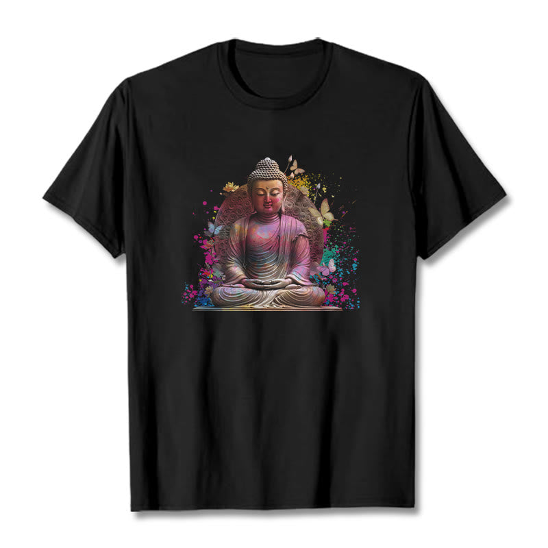 Mythstone Butterfly Meditation Buddha Tee T-shirt