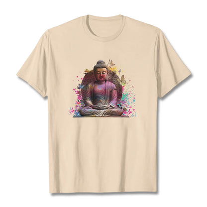 Mythstone Butterfly Meditation Buddha Tee T-shirt