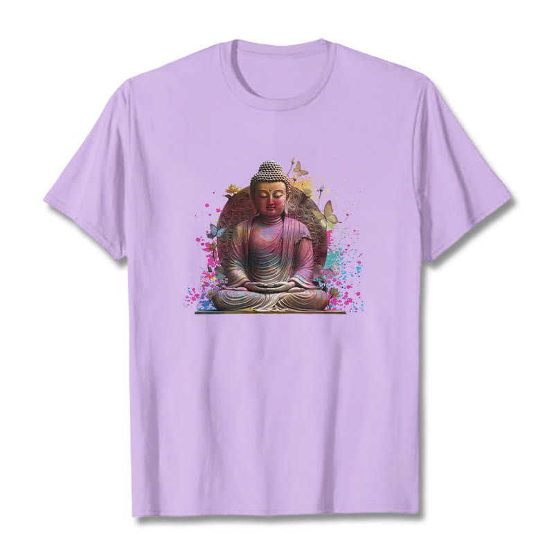 Mythstone Butterfly Meditation Buddha Tee T-shirt