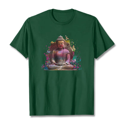 Mythstone Butterfly Meditation Buddha Tee T-shirt